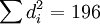 \sum d_i^2 = 196