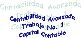Contabilidad Avanzada
Trabajo No. 1
Capital Contable