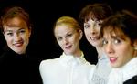 Lucinda, Simone Goldsmith, Lynette Wills and Nicole Rhodes during a rehersal break for American Masters (2003)