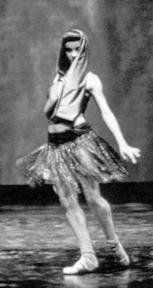 Lucinda in Karen Walker's tutu for the event 'TUTU' in 2003