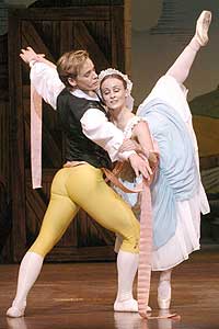 Madeleine Eastoe and Marc Cassidy as Lise and Colas in La Fille Mal Gardee