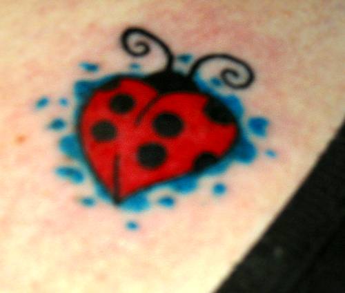 MY LADYBUG HEART TATTOO - MARCH 16TH 2004