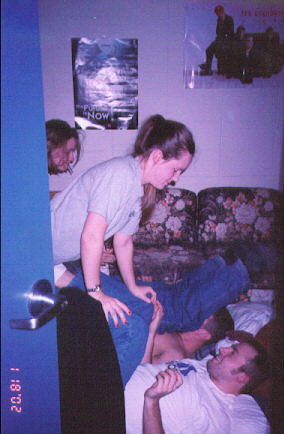 This was a crazy night...as you might be able to guess from the picture! Not quite sure what led Josh, Mary, Sarah, and I to hold this competition...or whatever it was!