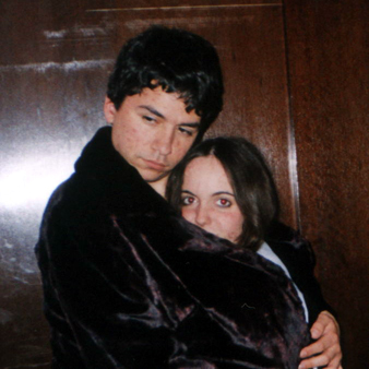 How sweet! ;) That's his mother's coat, btw.