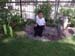 Waiting in the church garden