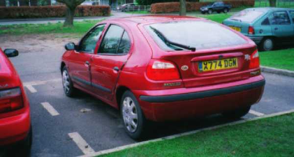 My Car - seen from the back, February 2002, just before I emigrated.