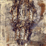 organo gotico, olio su cartone, 16x16, 1997