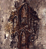 Organo con ogive, olio su carta, 16x15, 1999