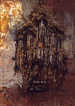 Organo di S.Eustachio, olio su carta, 18x13, 1998