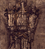 Organo rinascimentale, olio su cartone, 13x12, 1997