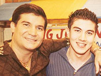 With dad, Edu Manzano