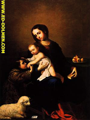 Virgen, Ni�o y San Juanito ( Francisco de Zurbar�n )