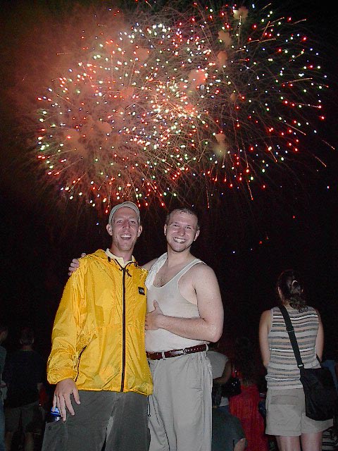 Luke and Jeff and fireworks in dc