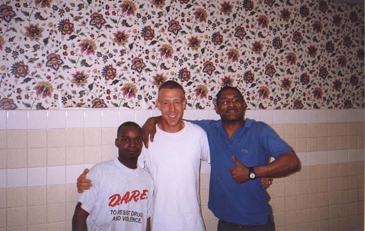 Jeff with our new brothers Shawn and Raul