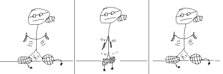 umm... he's doing jumping jacks