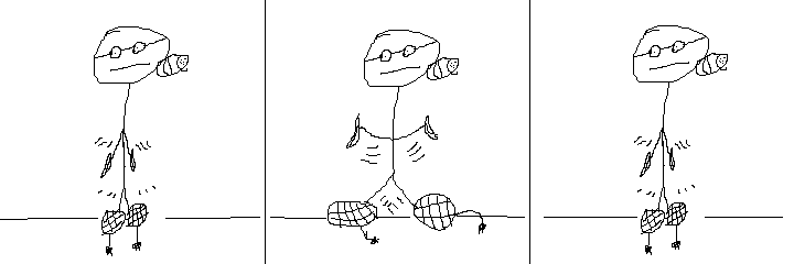 umm... he's doing jumping jacks