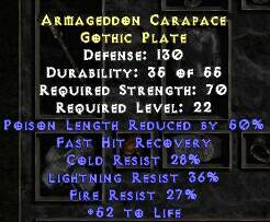 Armageddon Carapace Gothic Plate