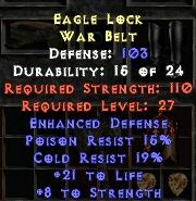 Eagle Lock War Belt