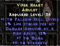 Viper Heart Amulet