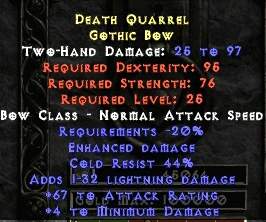 Death Quarrel Gothic Bow