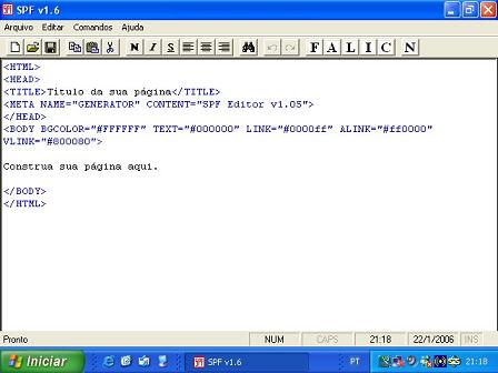 SPF Editor (Sua P�gina F�cil).