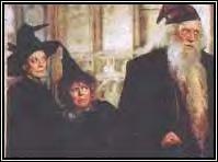Professor McGonagall, Professor Sprout, and Professor Dumbledore