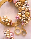 Attaching balls to wreath form