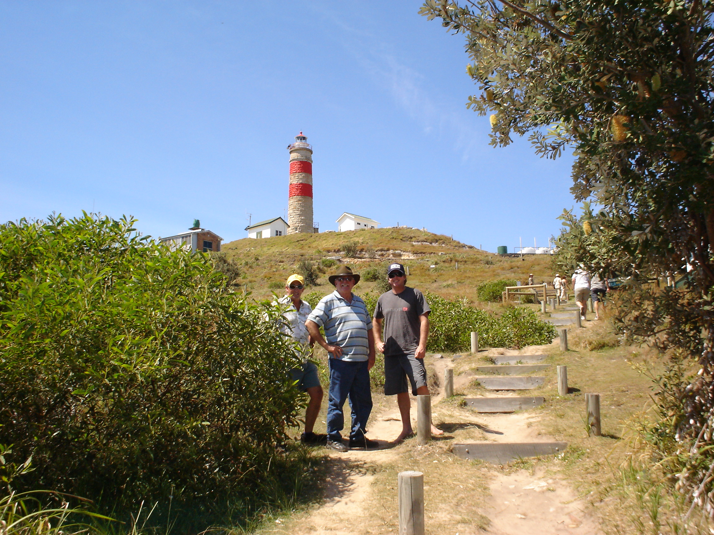 Guides on trail to lighthouse, Moreton Island, Australia