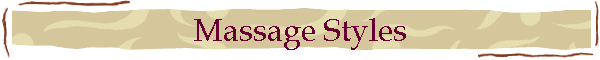 Massage Styles