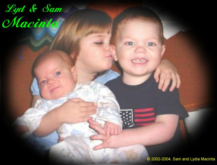 Lyd and Sammacinta's website with their tripple blessing of Savannah, Liandra, Garret!