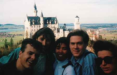 Neauschwanstein Castle with Andy, Cathrine, Lyn, Steve, and Manu