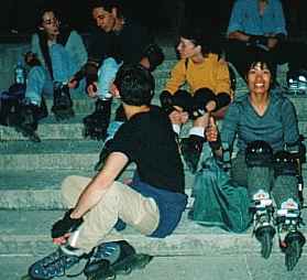 Lyn at the Paris Friday Night Skate