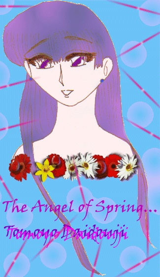 Tomoyo looking pretty with a ton of flowers