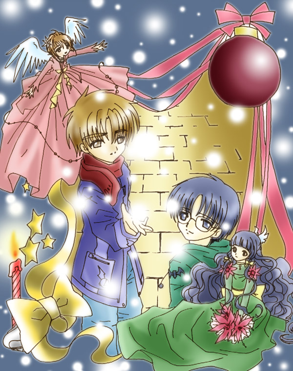 Tomoyo and Sakura are watching over their loves... KAWAII!!! :3