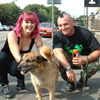 a guy and his dog named Vomit in Edinburgh