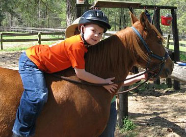 Young rider on Arianna bareback 
