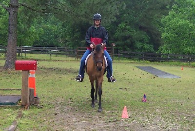 Hellen and Maja around cones