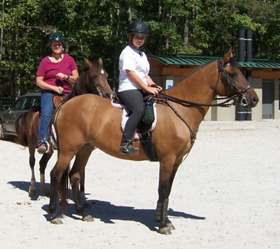 Grayson about to ride the ATT on Maja