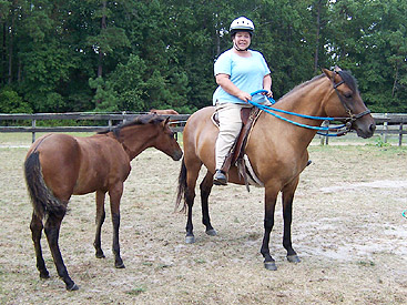 Jeany rides Maja