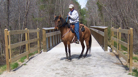 Maja and Lynn on the American Tobbaco Trail, 2004