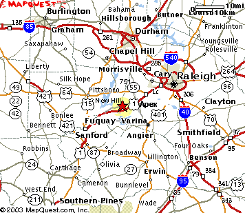 Greater Raleigh area in North Carolina