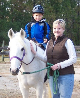 Happy young boy and his mom