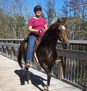 Lynn and Ladybug oon the American Tobbaco Trail