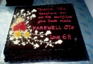 The cake we had for our farewell to OTS