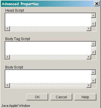 Advanced Page Properties Box