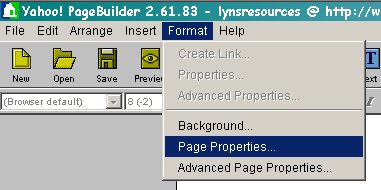 Selecting Page Properties