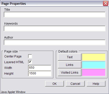 Page Properties