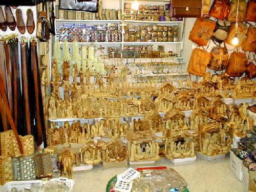 Inside a shop