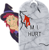 Witch Behind Gravestone