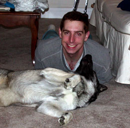 Papa and doggie